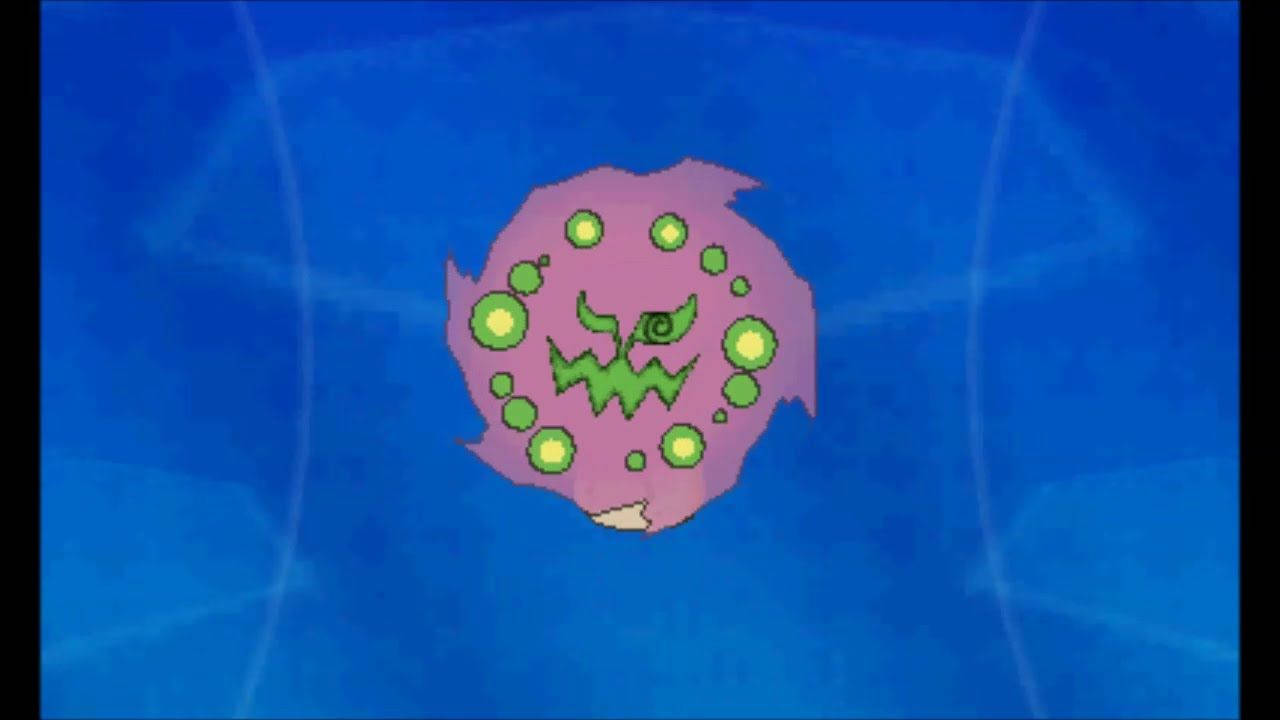 Spiritomb pe fundal albastru Fundal