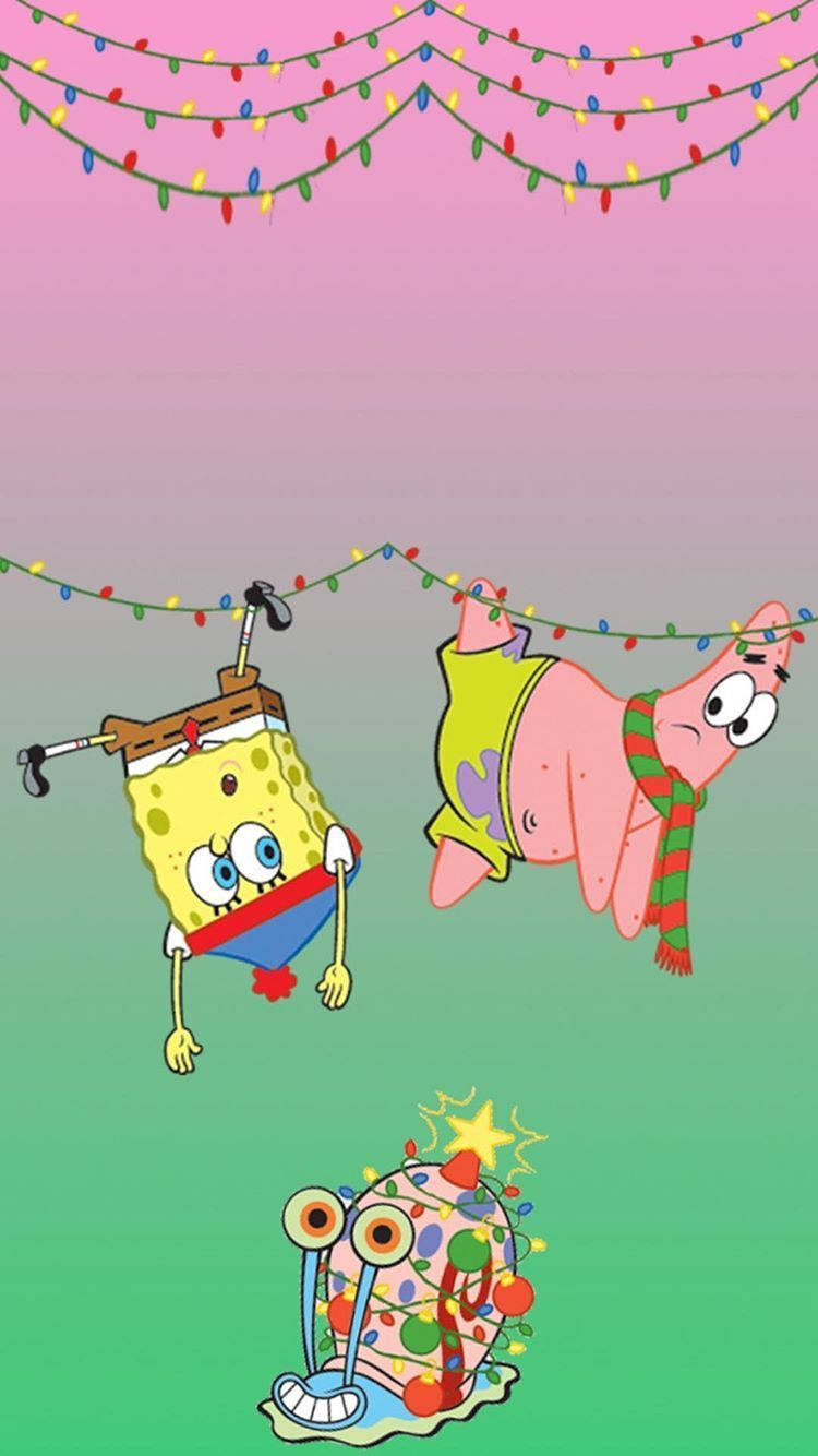 SpongeBob și Patrick de Crăciun Fundal