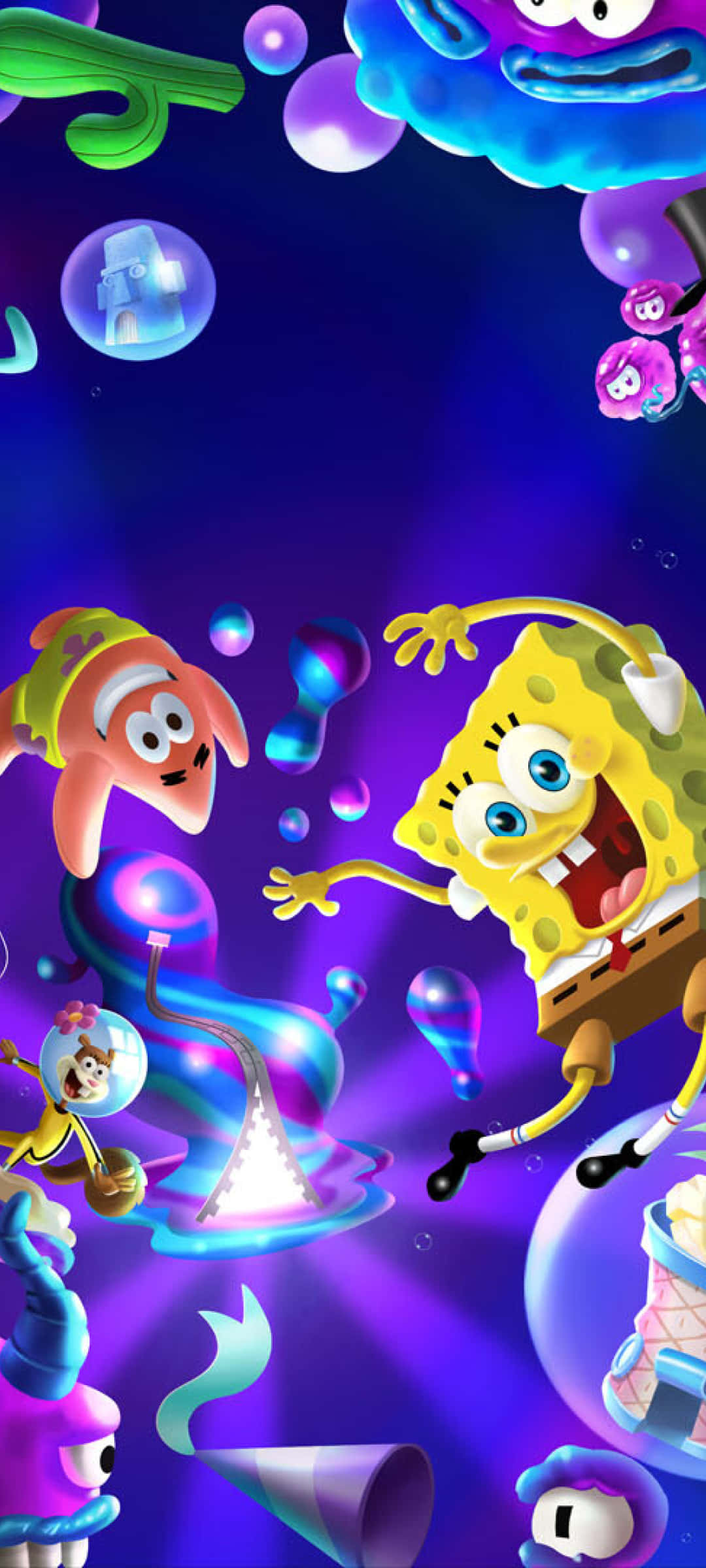 SpongeBob și Sandy Estetici Fundal