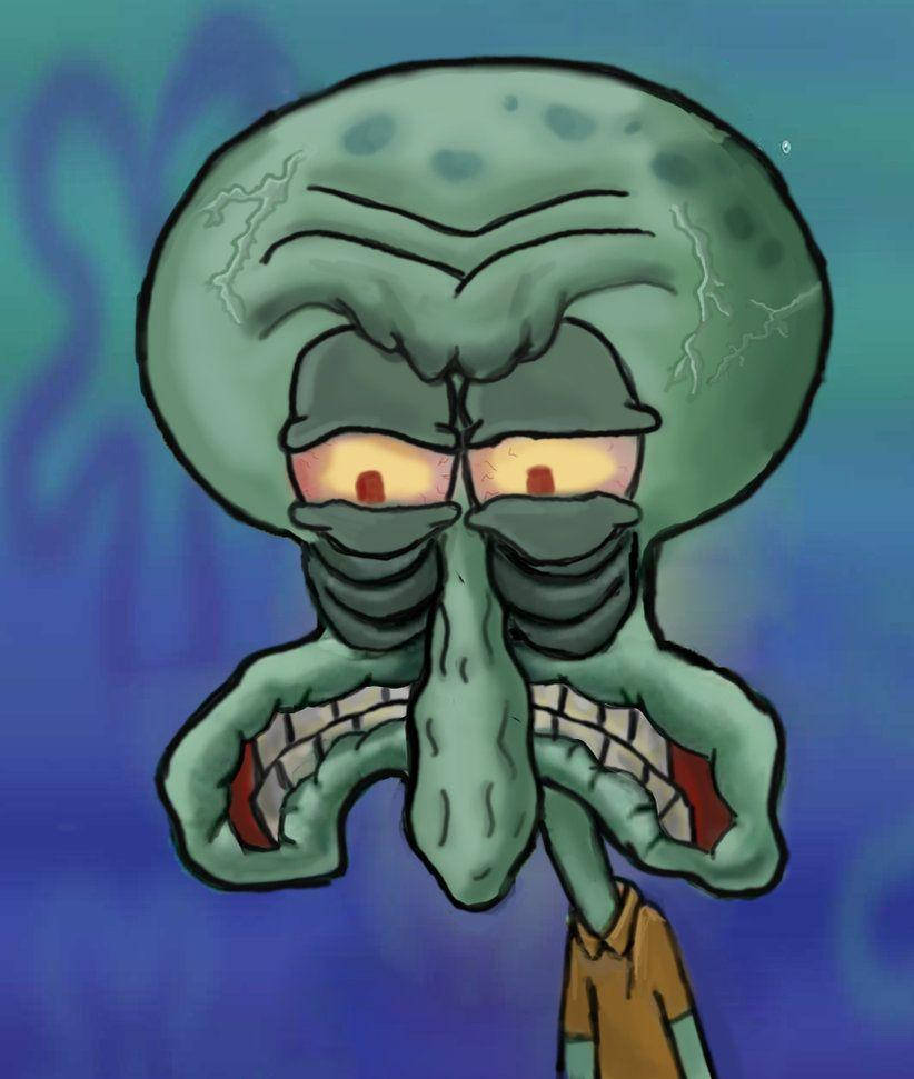 Squidward Tentacles Furios Fundal