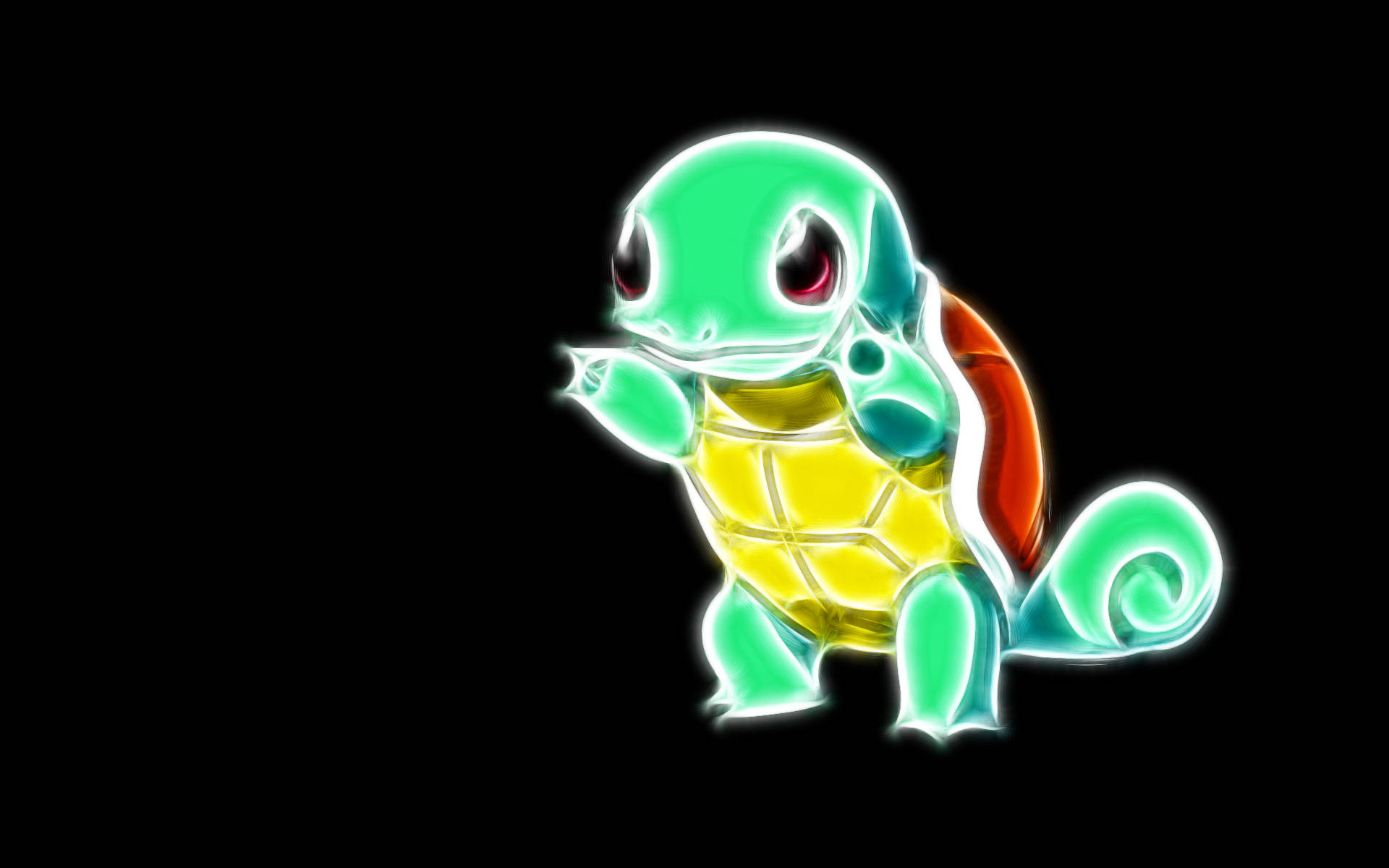 Squirtle Neon Verde Cool Pokemon Fundal