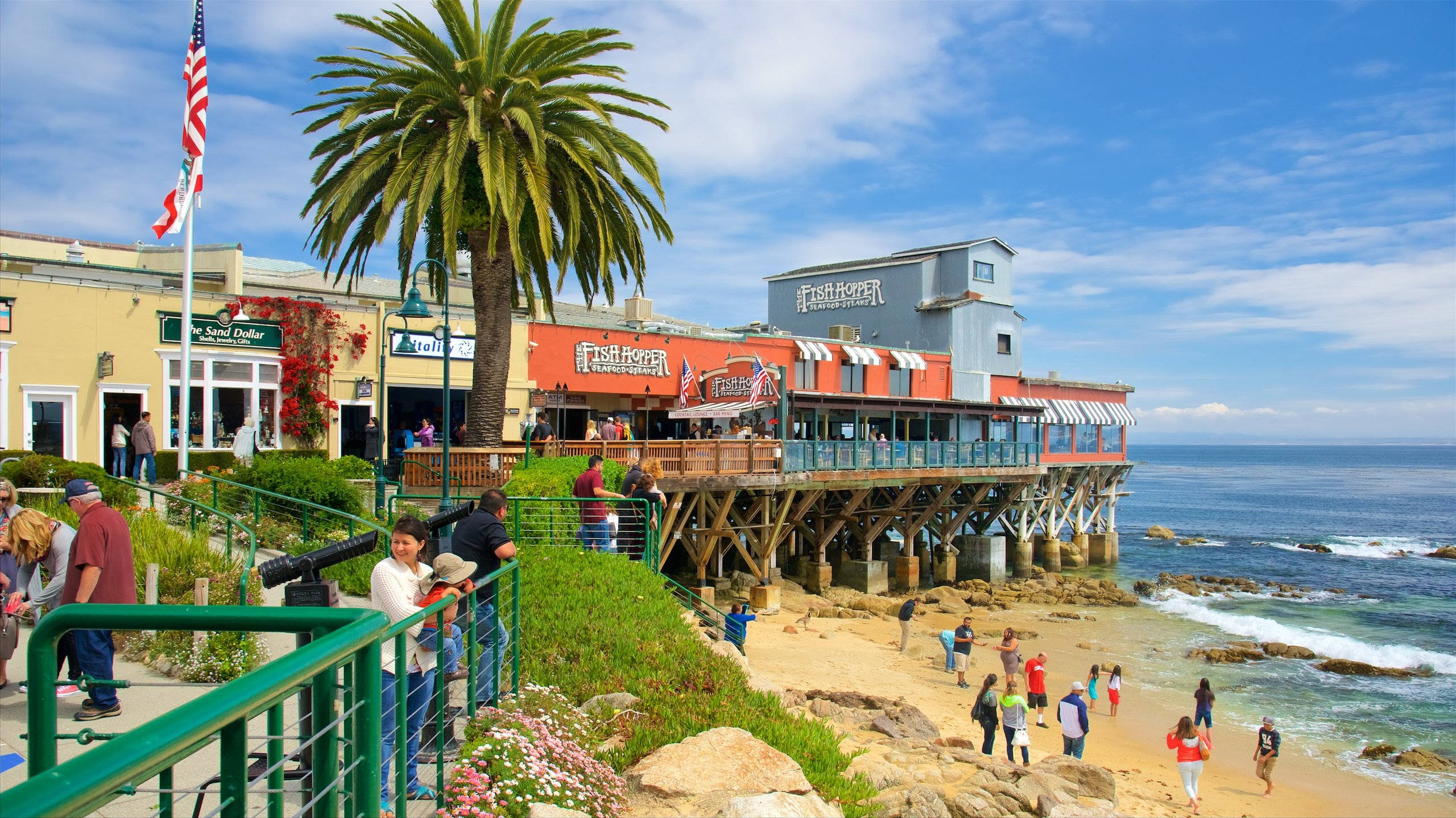 Stabilimente pe plaja Cannery Row Fundal