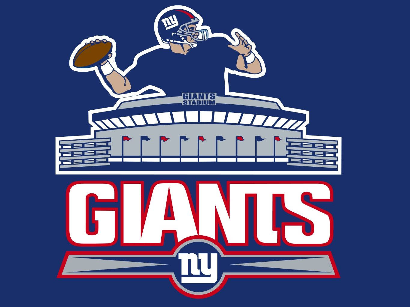 Stadion cu sigla New York Giants Fundal
