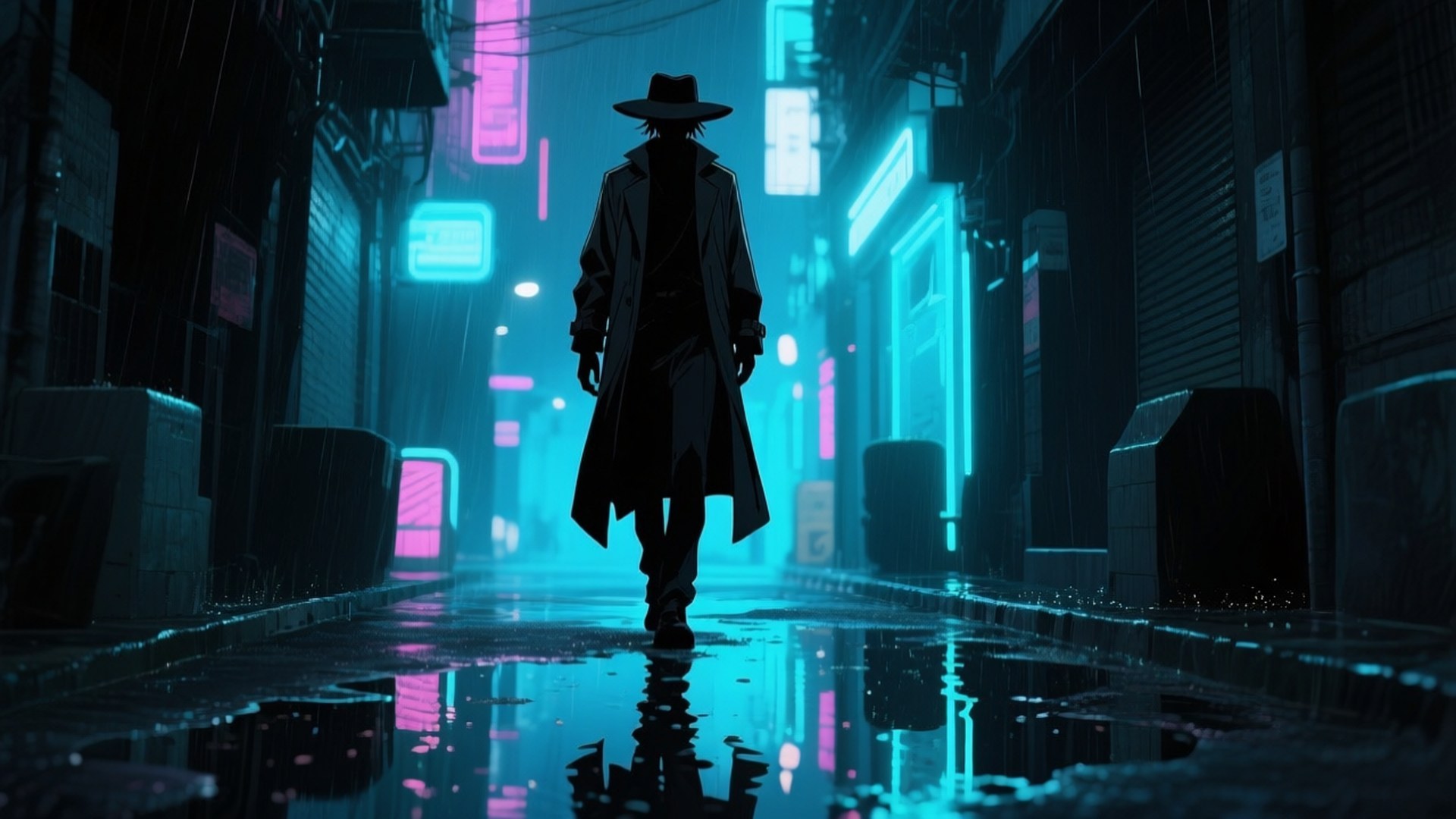 Stalker Neon Noir Fundal