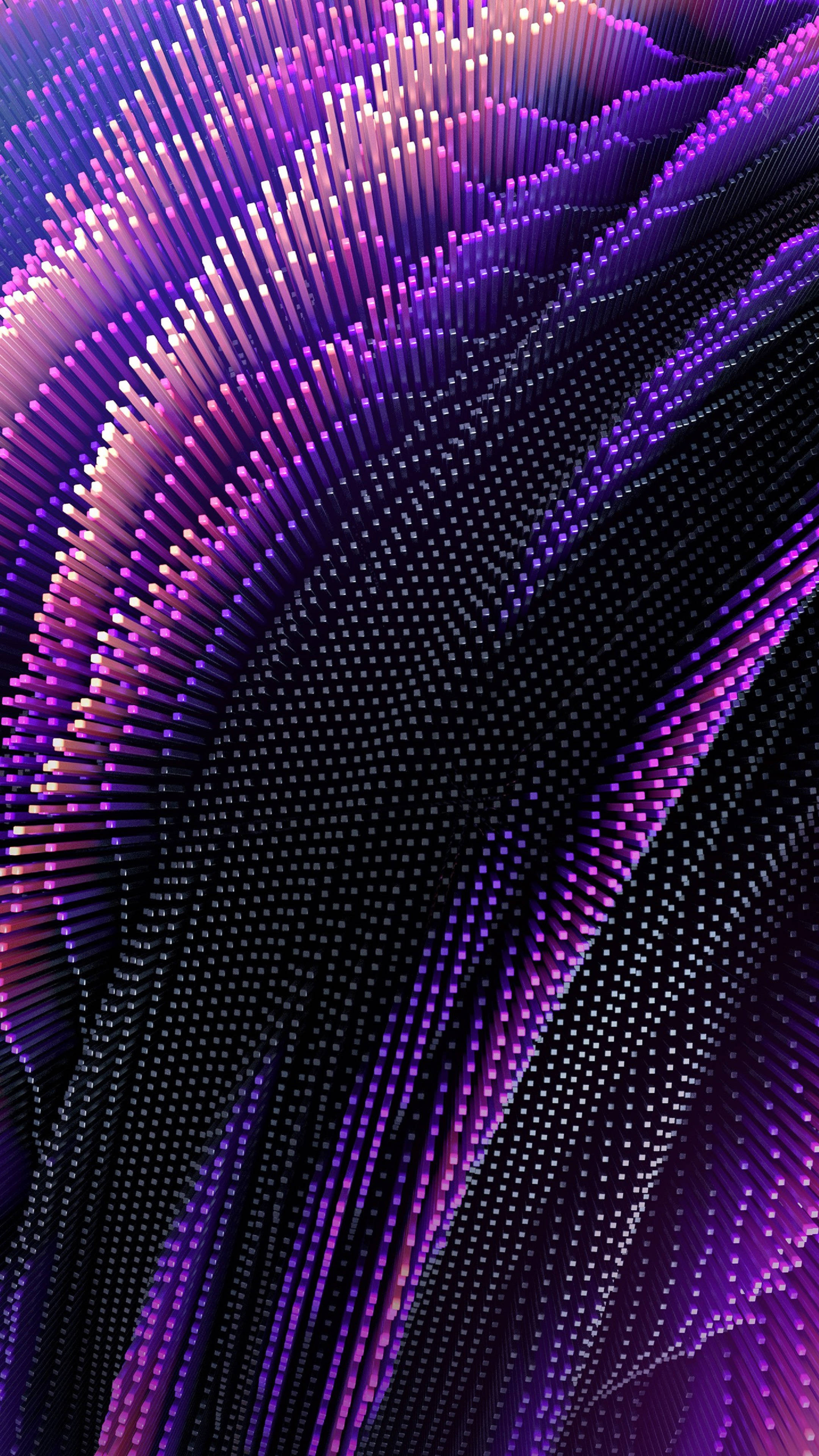Stâlpi abstracti neon 4K pentru iPhone Fundal
