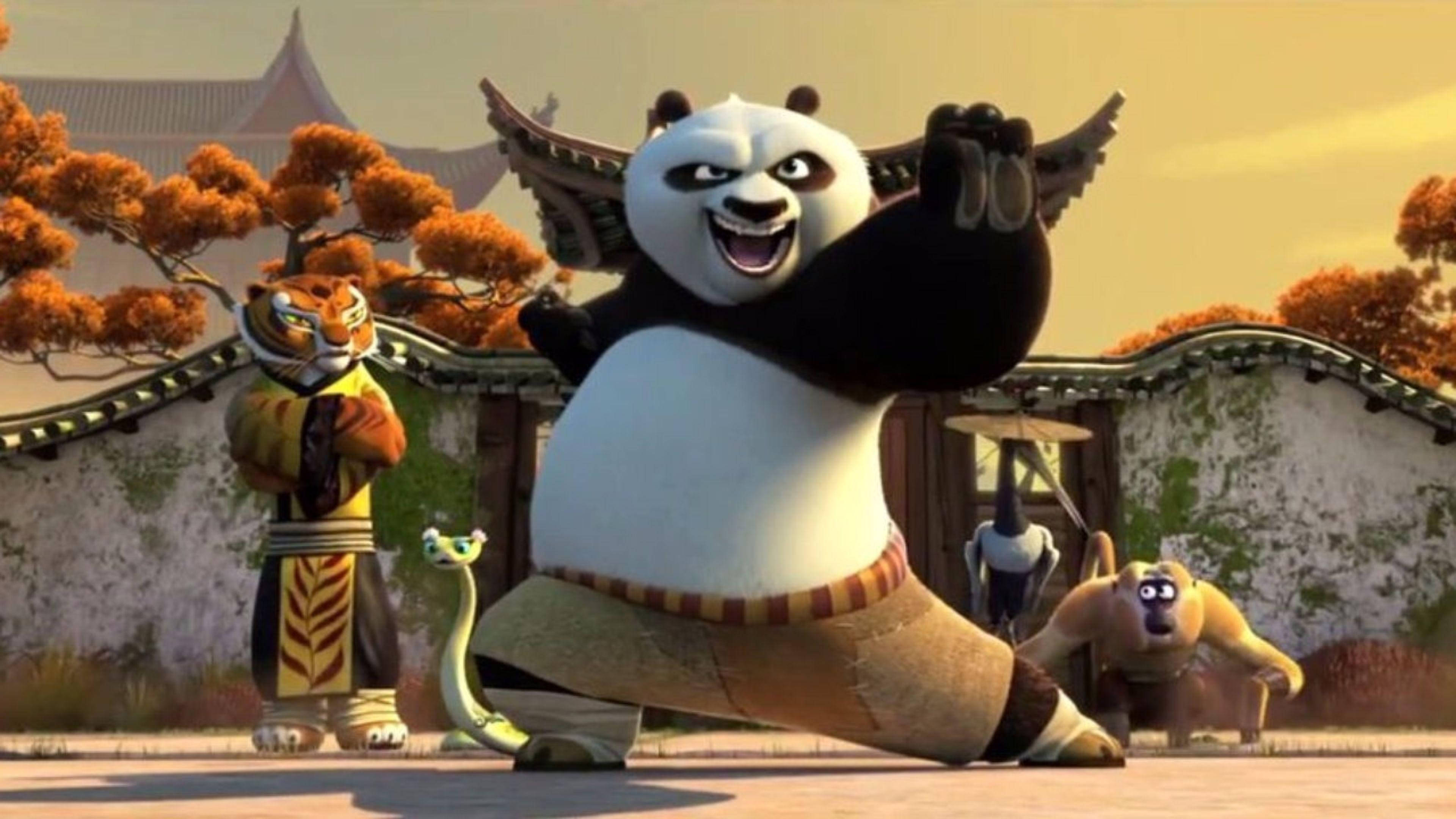 Stăpânul Kung Fu Panda gata de acțiune Fundal