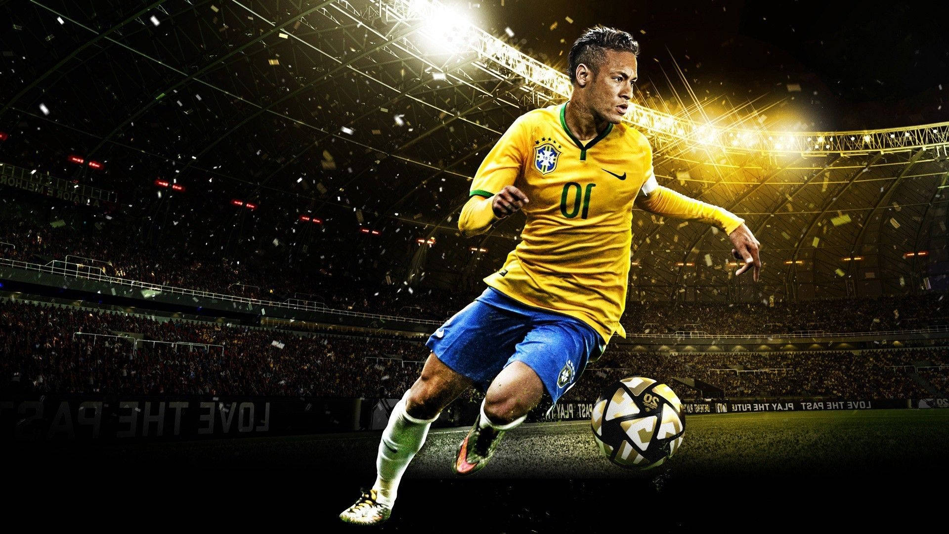 Starul Braziliei și al lui Paris Saint-Germain, Neymar, își arată mișcările uimitoare de dribling Fundal