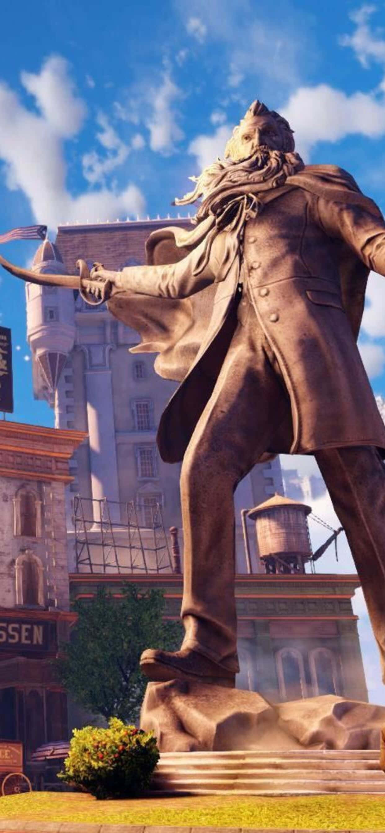 Statuie iPhone Xs Max Bioshock Infinite Background Fundal
