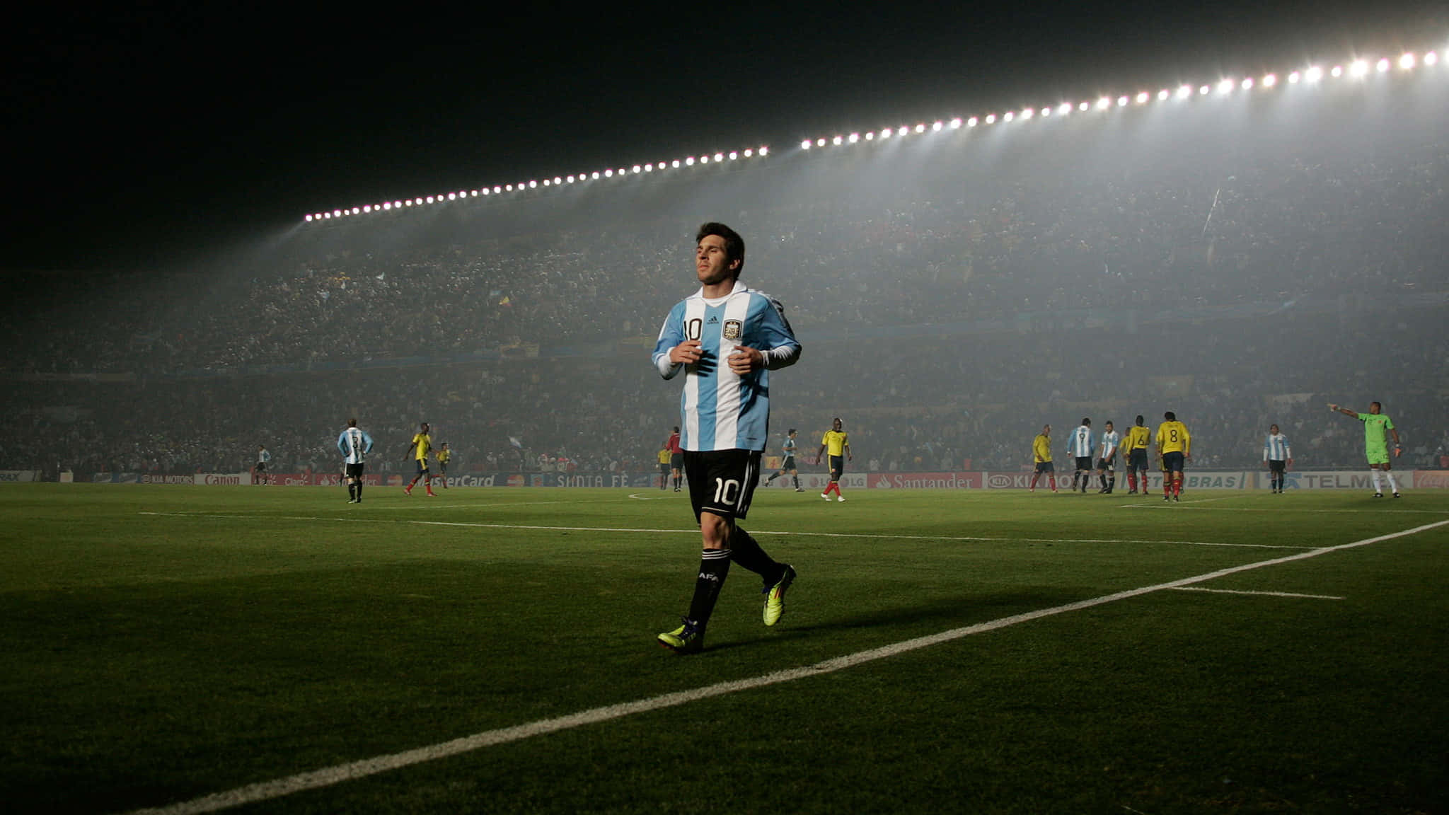 "Steaua Terenului: Messi" Fundal