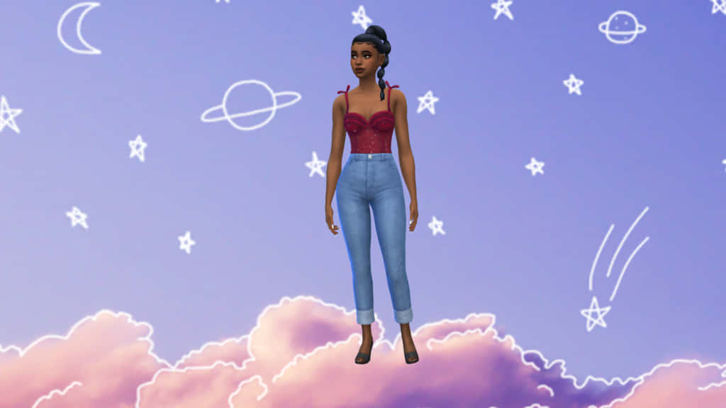 Stele, Lună, Fundal Sims 4 Cas Fundal