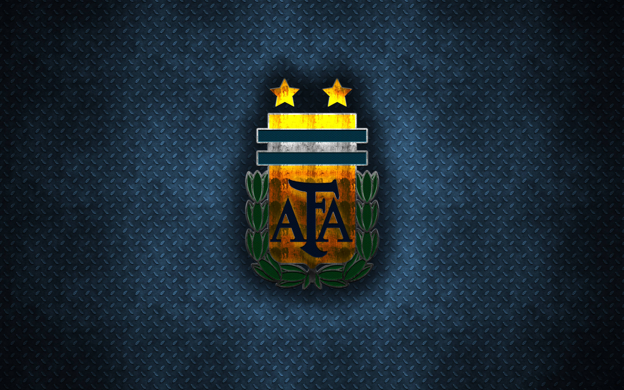 Stema Metalizată a Echipei Naționale de Fotbal a Argentinei Fundal