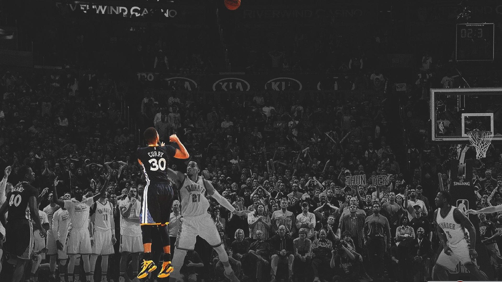 Stephen Curry NBA Desktop Desaturat Fundal
