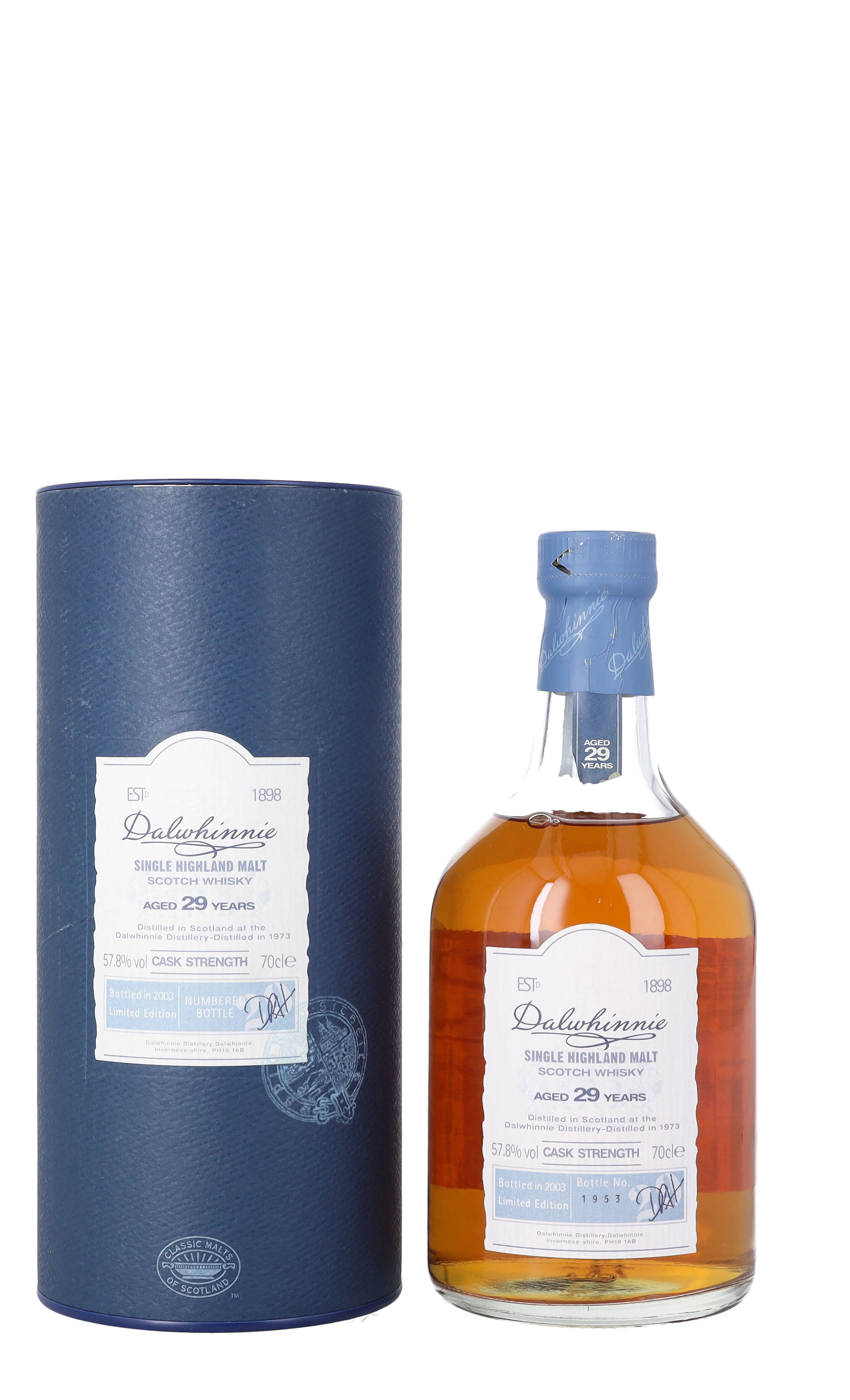 Sticlă Dalwhinnie Whisky 2003 Fundal