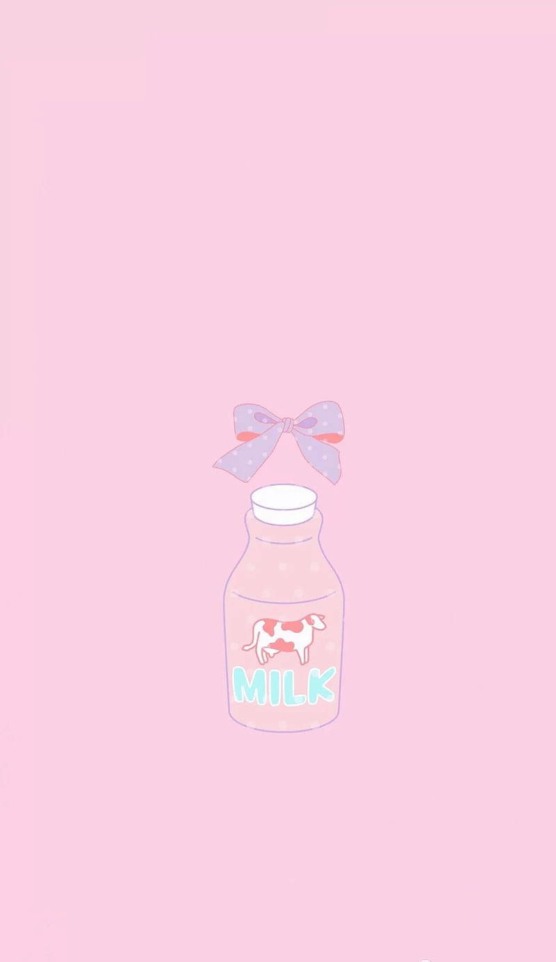 Sticlă de Lapte Kawaii HD Fundal