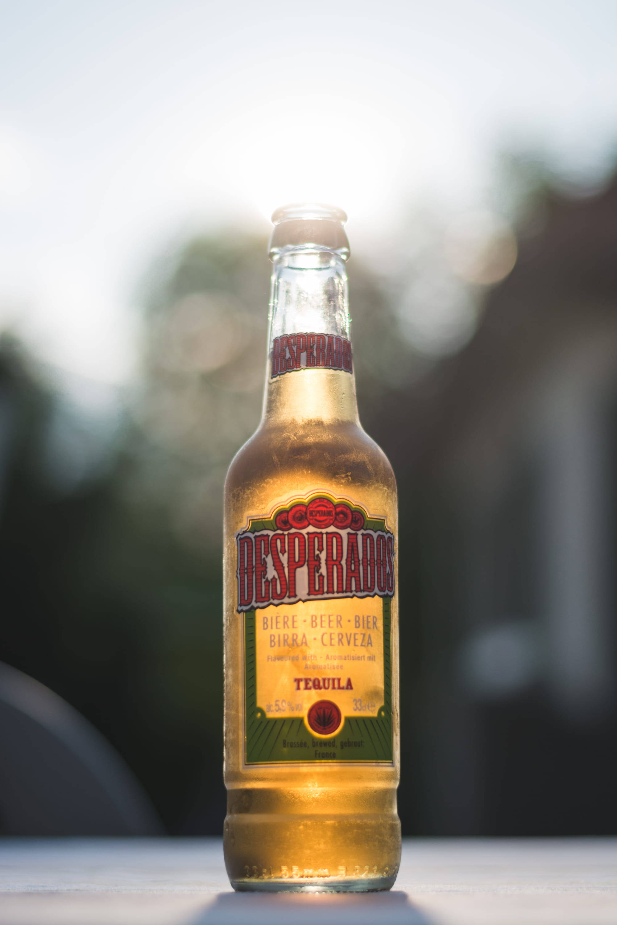 Sticlă de tequila Desperados Fundal
