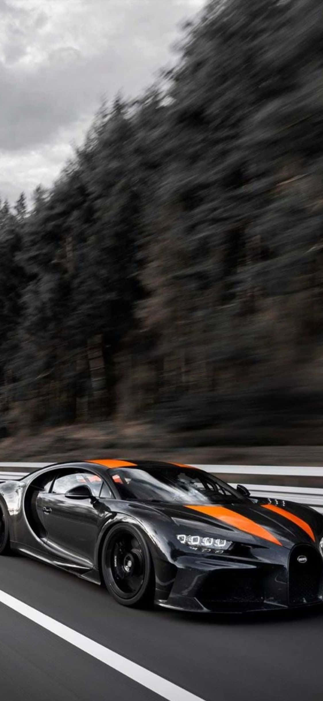 Stil și Viteză: iPhone XS și Bugatti Veyron Fundal
