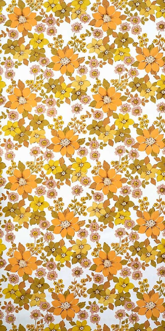 Stil Vintage Floral Anii 70 Fundal