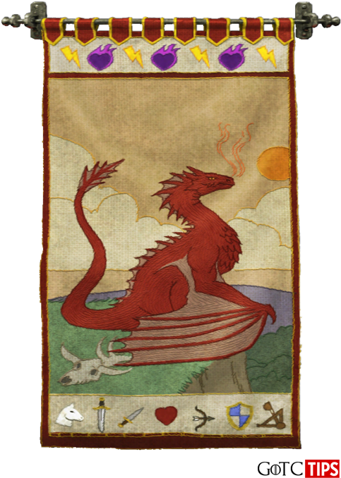 Stindardul Casei Targaryen Game of Thrones Fundal