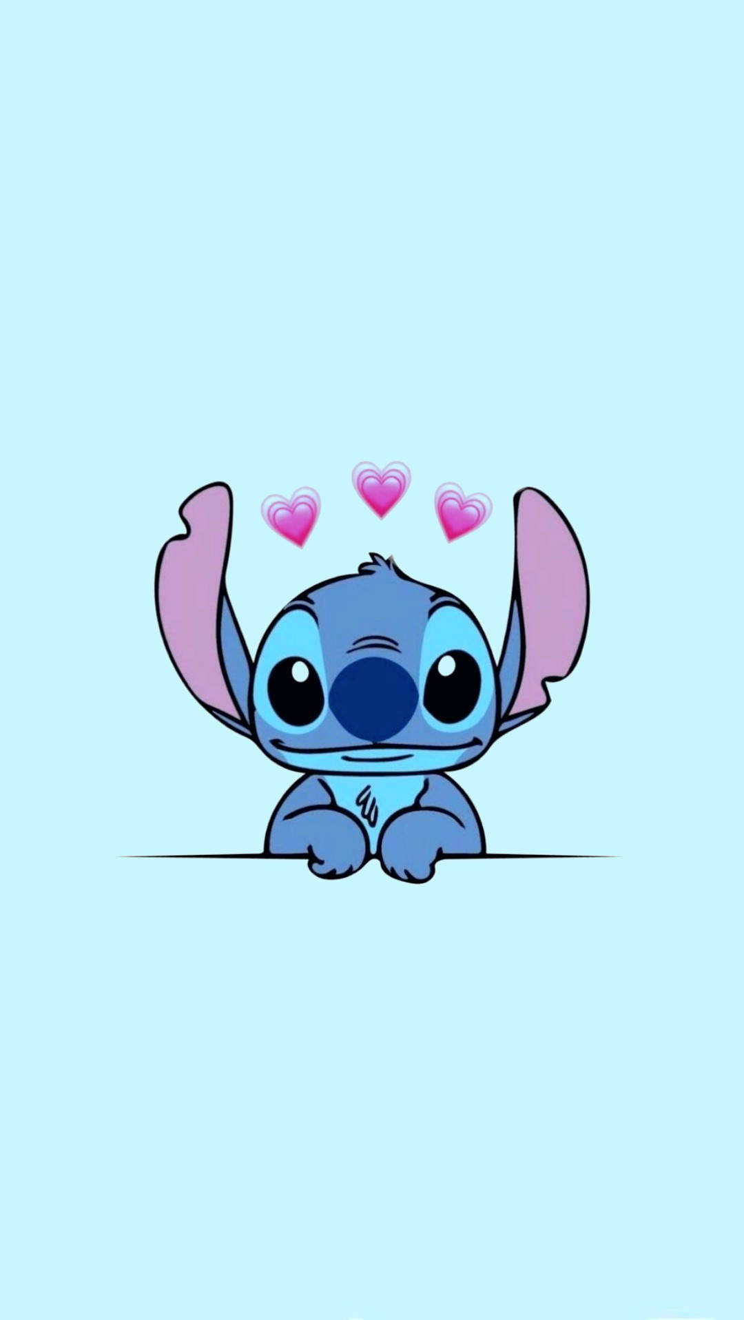 Stitch Albastru Drăguț pentru iPhone Fundal