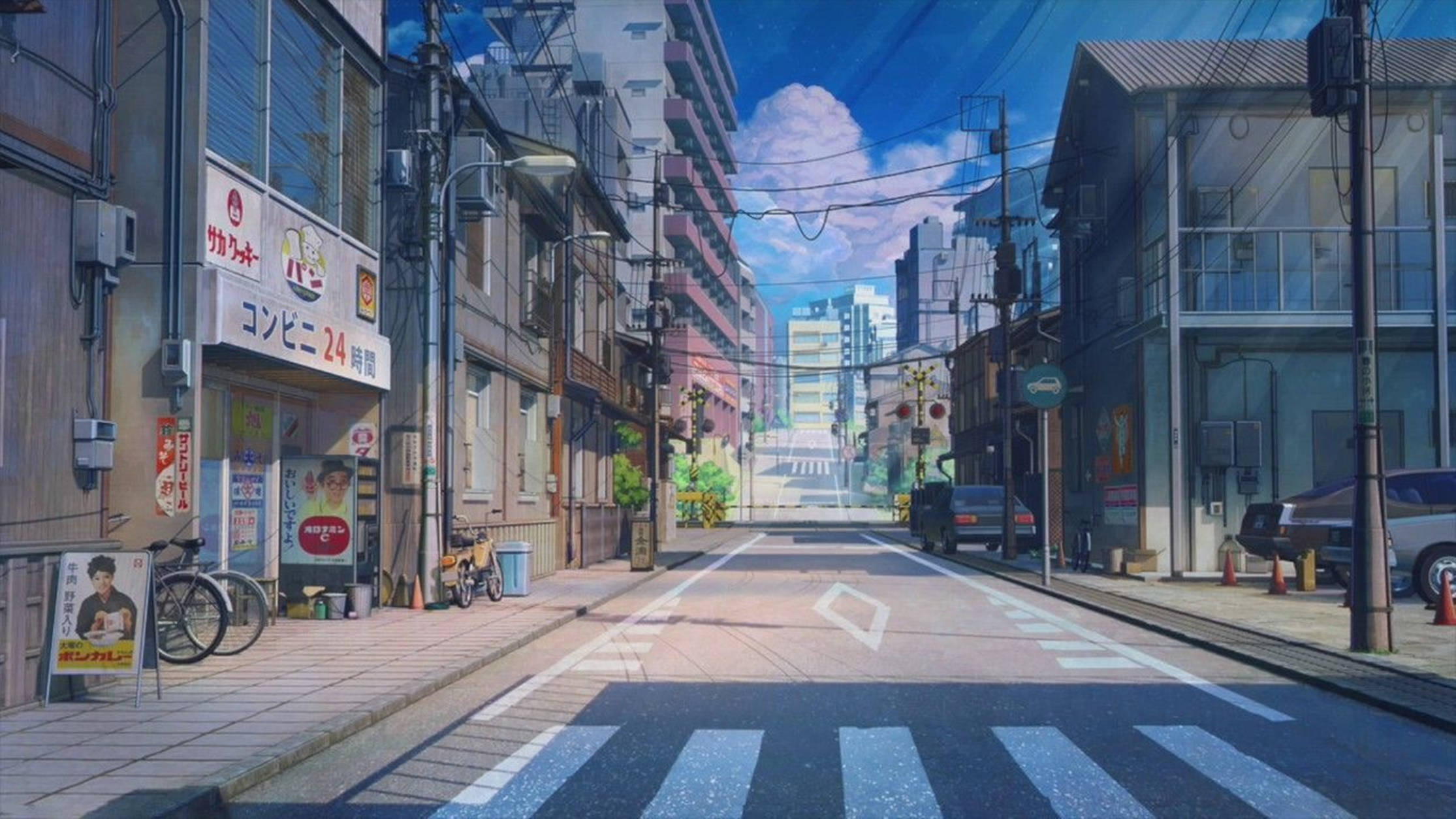 Stradă Lo Fi Anime Tokyo Japonia Fundal