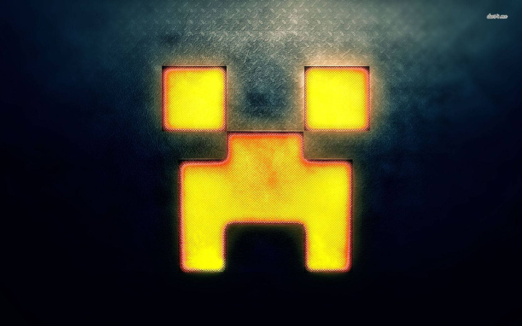 Strălucește cu această Față Creeper din Minecraft Fundal