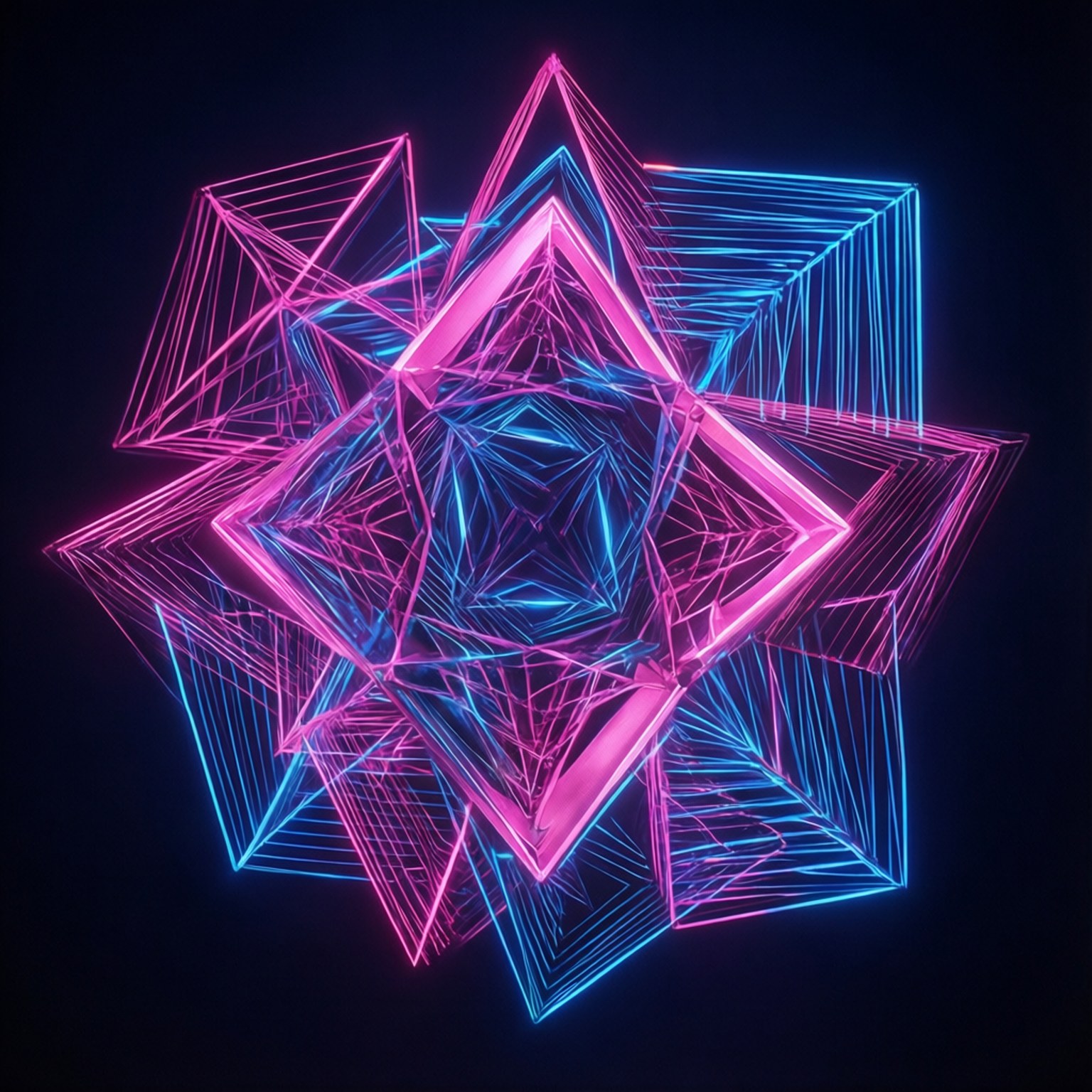 Strălucire Neon Geometrică Fundal