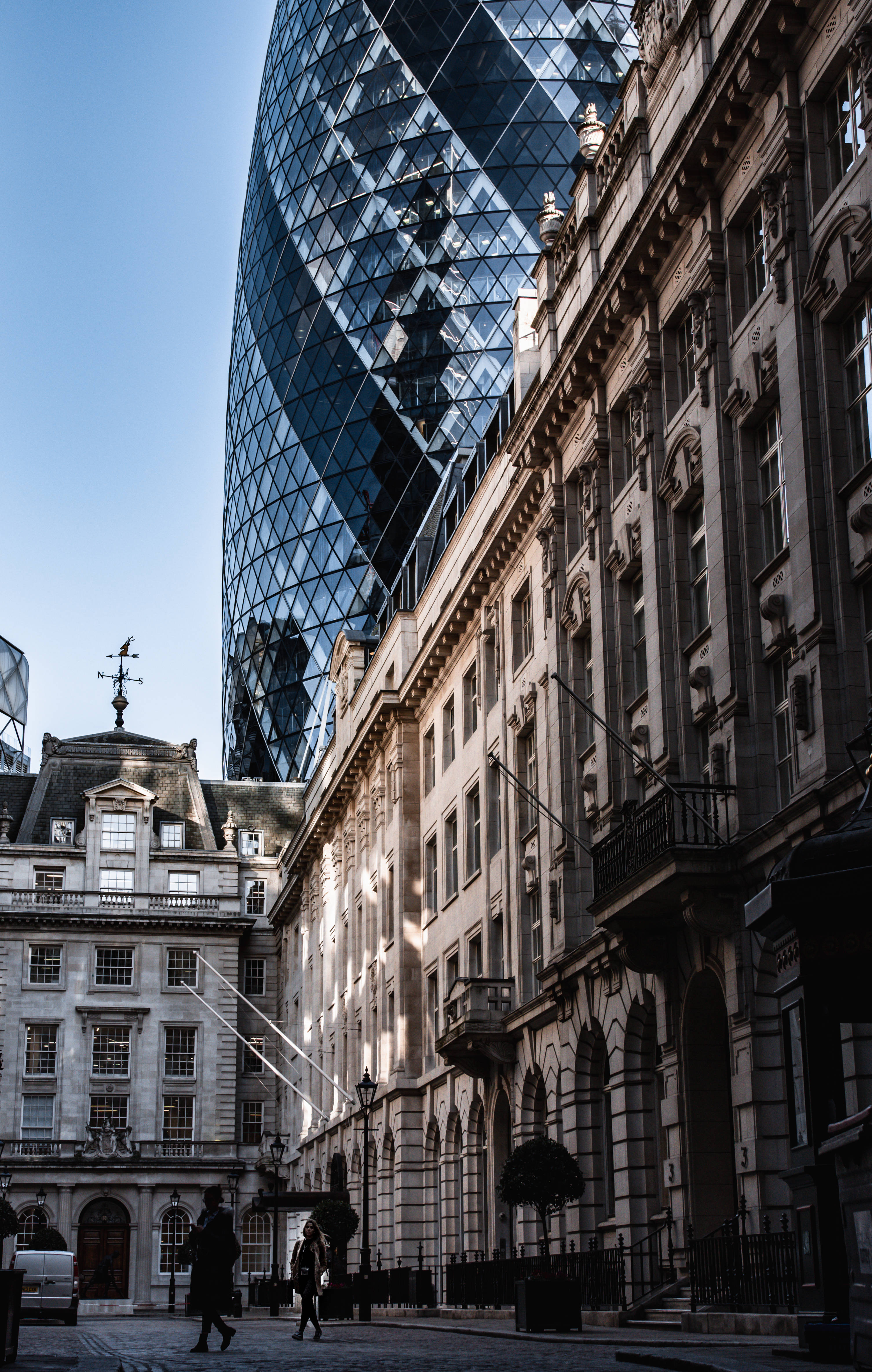 Străzile de Sub The Gherkin Fundal