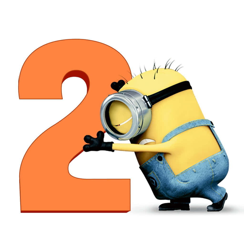 Stuart Minionul drăguț cu numărul 2 din film Fundal