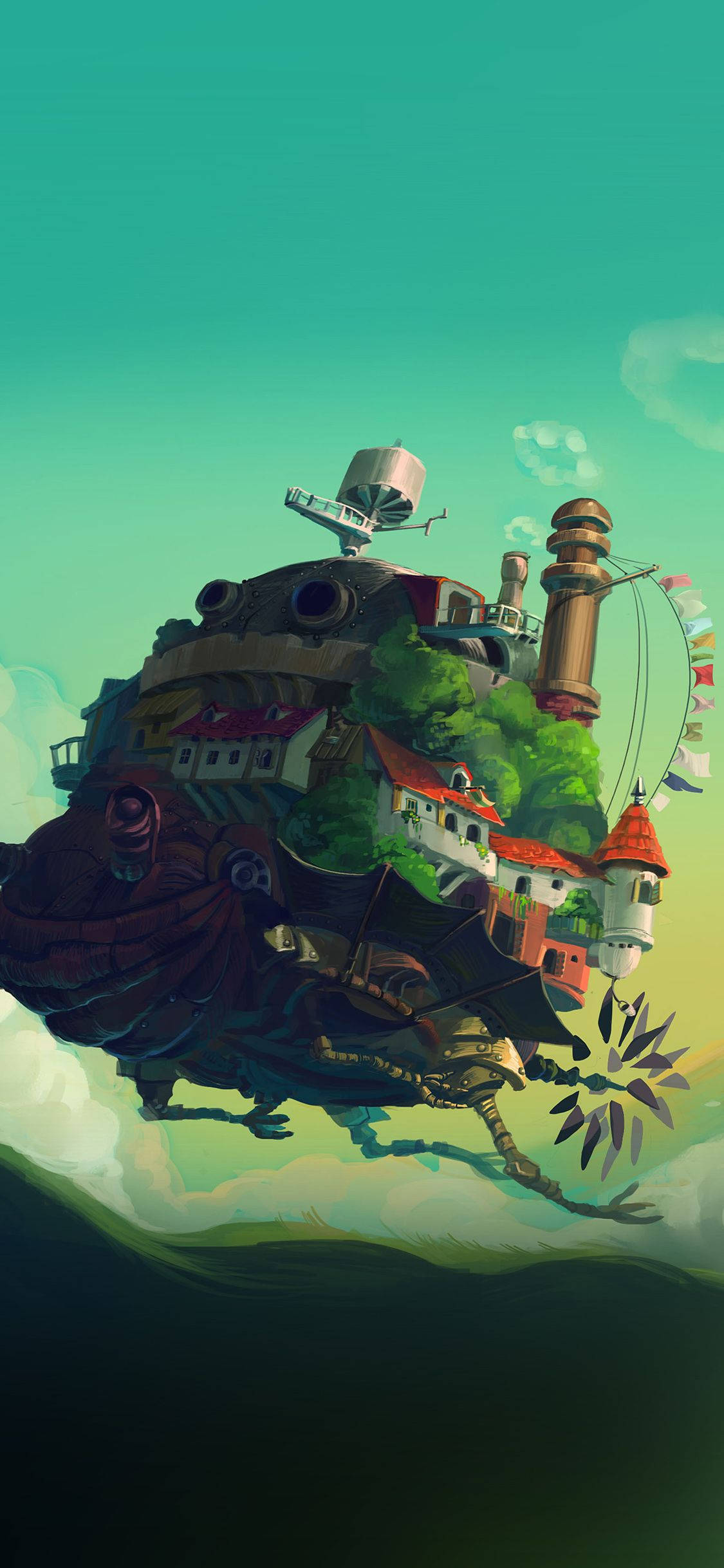 Studio Ghibli iPhone Castelul Himi Howl Fundal