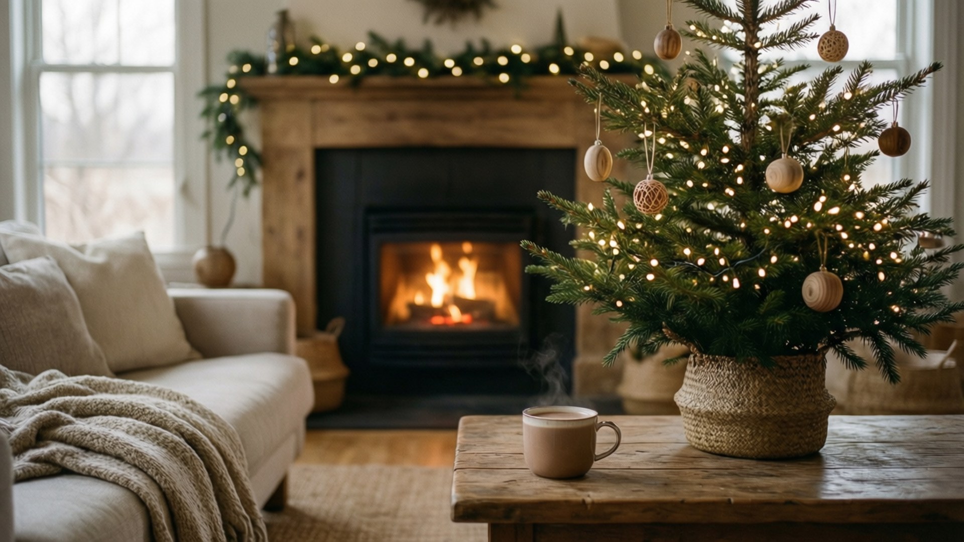 Sufragerie Hygge de Crăciun Fundal
