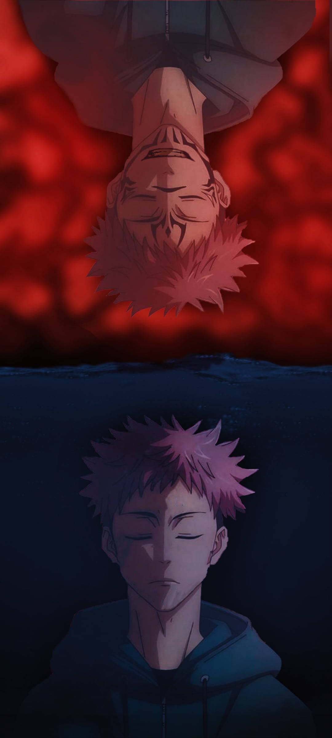 Sukuna și Yuji Jujutsu Kaisen iPhone Fundal