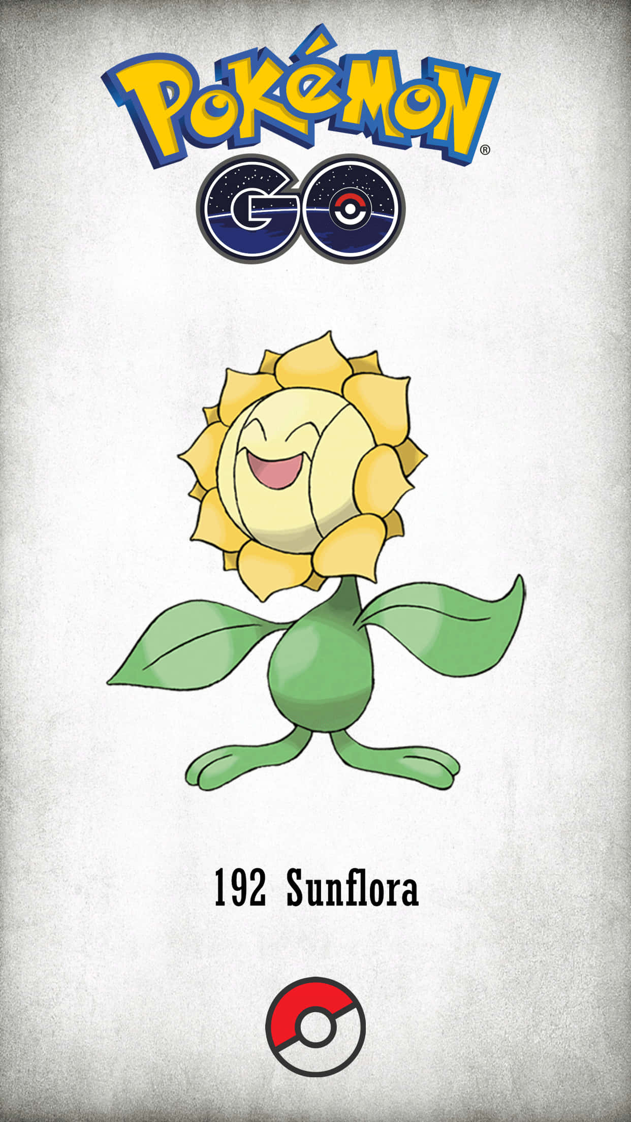 Sunflora în Pokemon Go Fundal