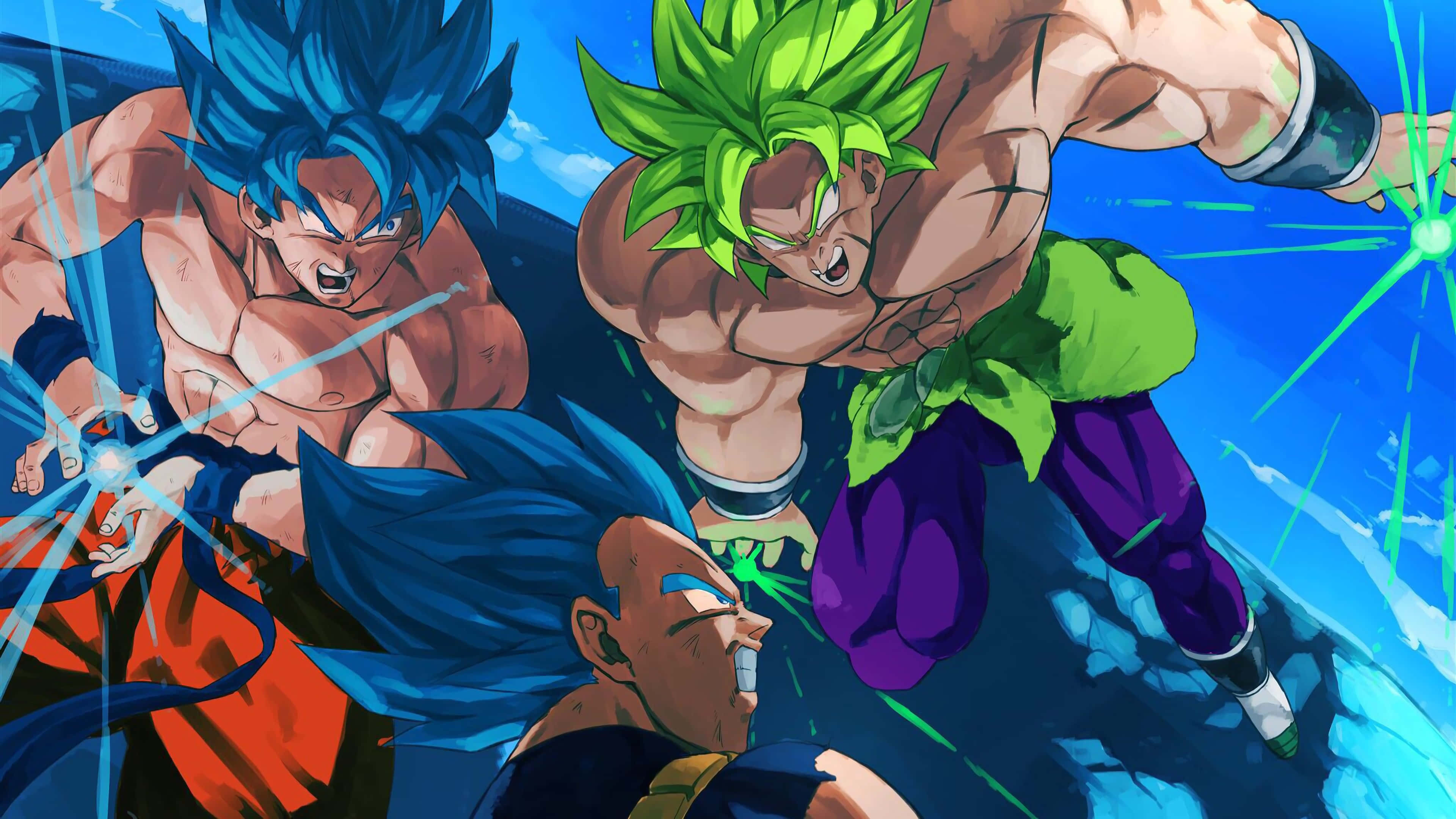 Super Saiyan God Broly, războinicul victorios. Fundal