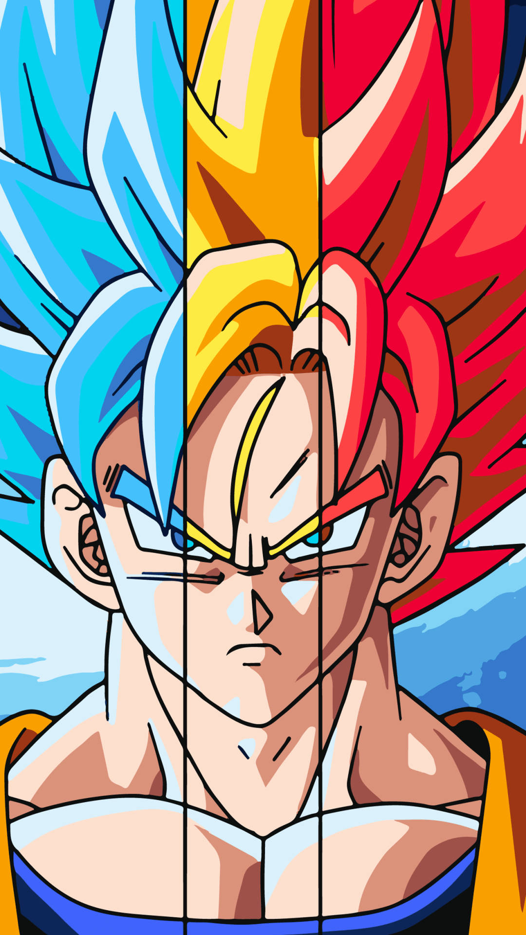 Super Saiyan Goku își dezlănțuie puterea în Dragon Ball Z Fundal
