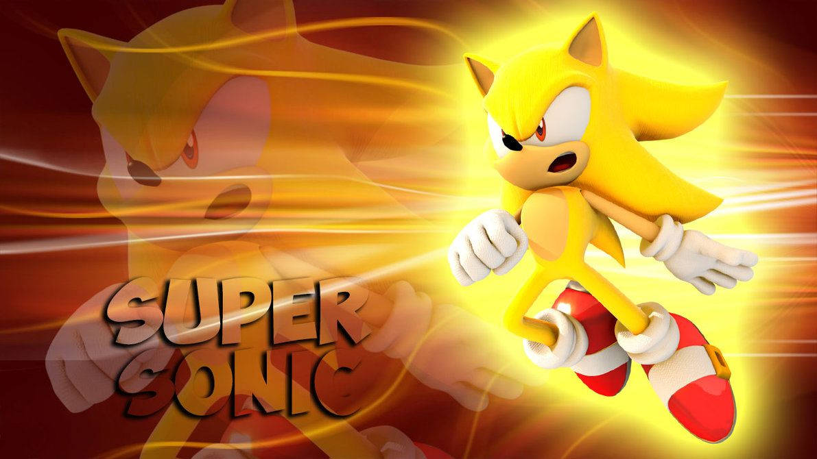 Tapet cu Super Sonic galben invincibil. — Sonic Fundal
