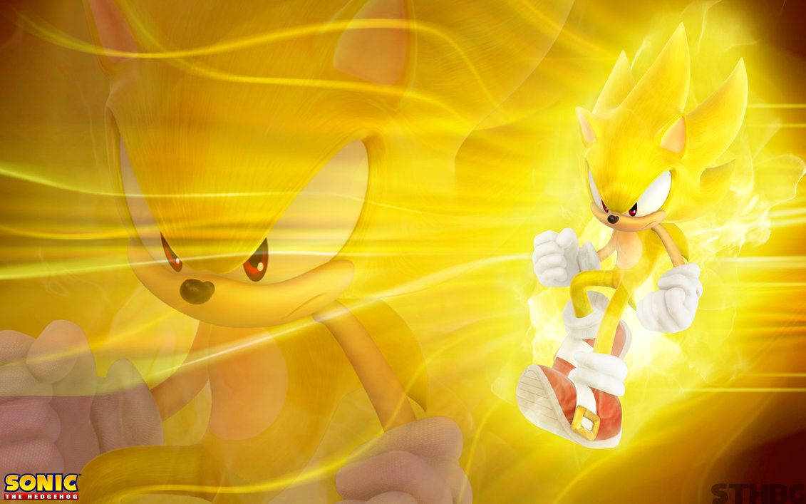 Tapet cu Super Sonic ultra-rapid, cu viteză mărită. — Sonic Fundal