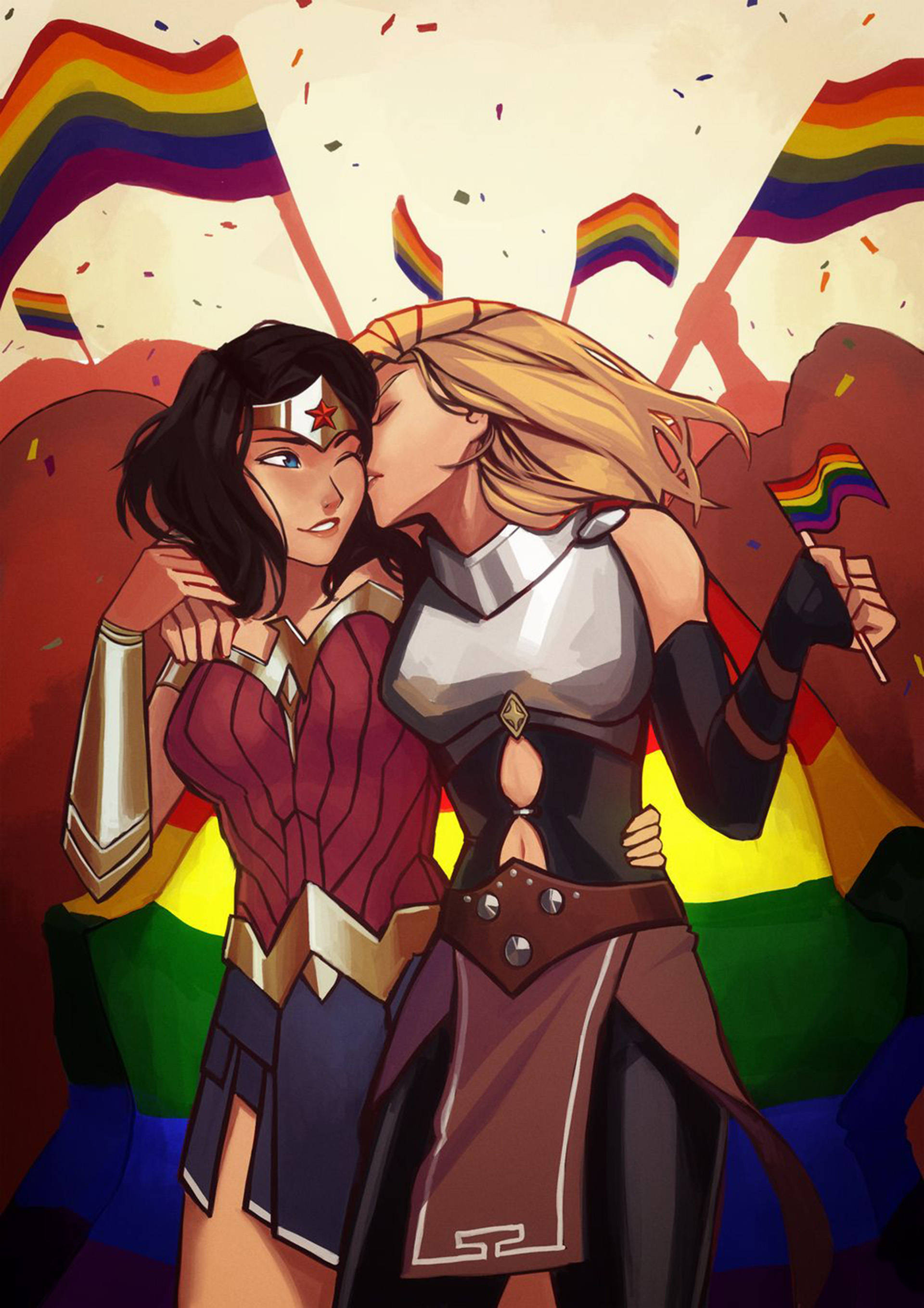 Supereroi lesbiene anime Fundal