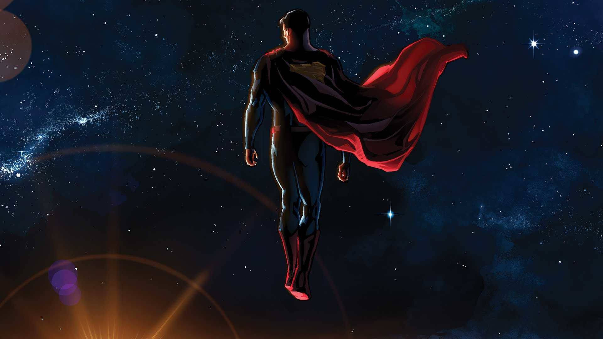 Superman în spațiu la 12K Fundal