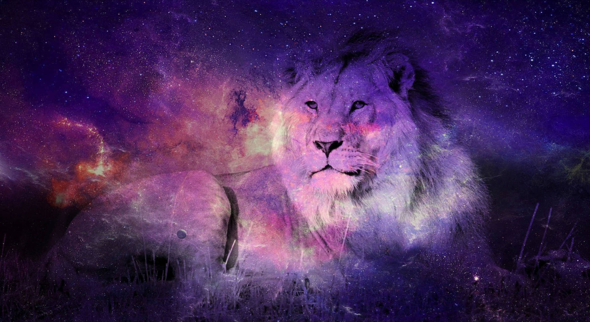 Suprapunere Leu Galactic Fundal