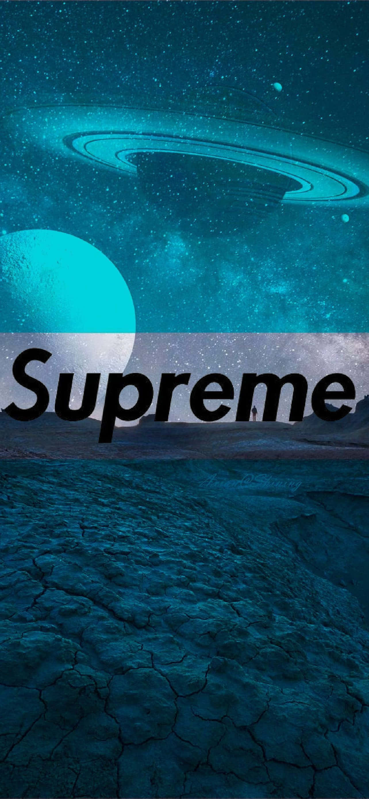 supreme - o planetă cu un cer albastru Fundal