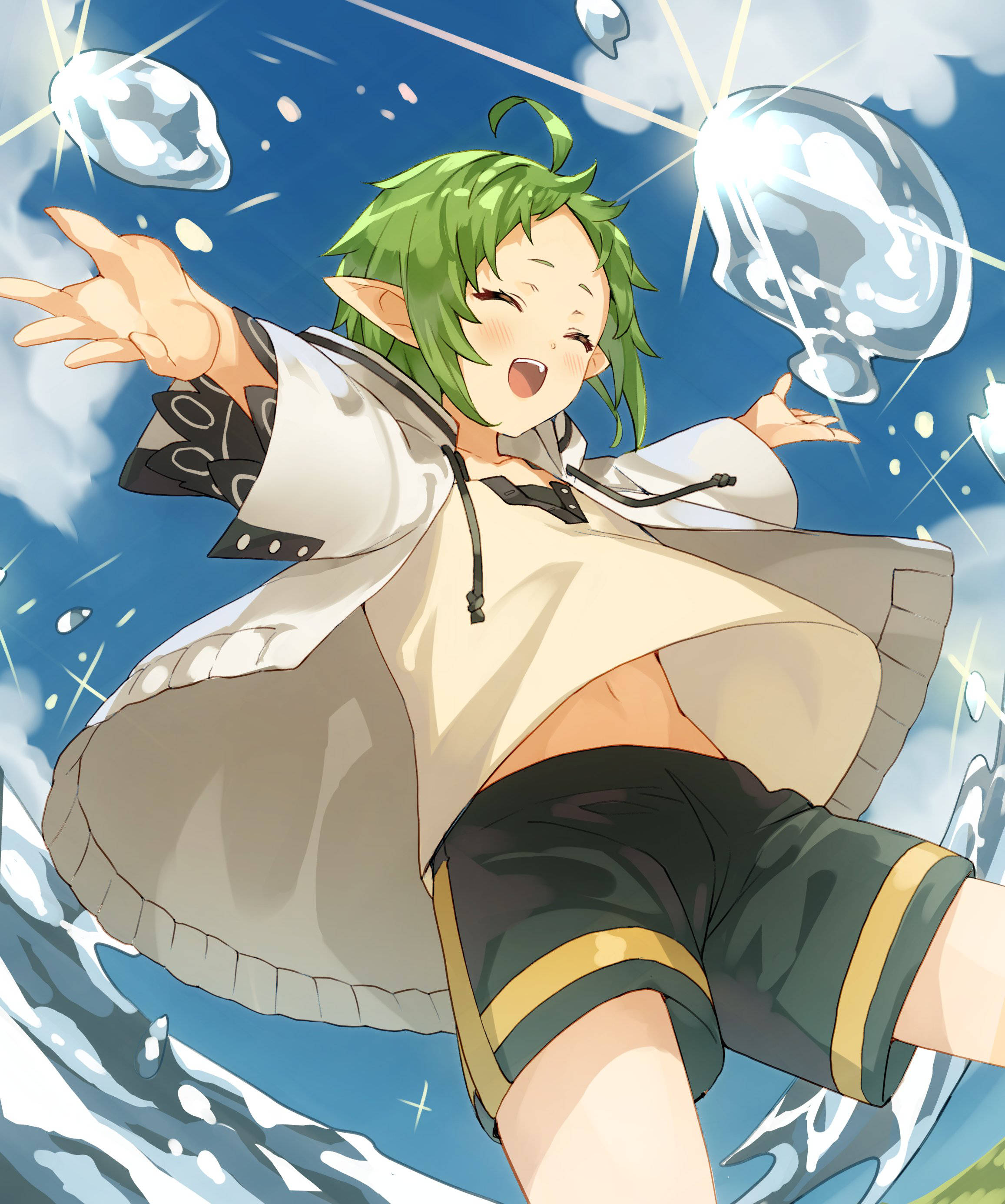 Sylphiette fericită Mushoku Tensei Fundal