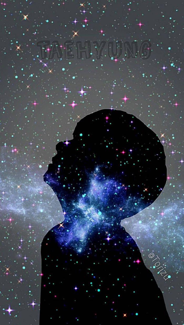 Taehyung din BTS în Galaxie Fundal