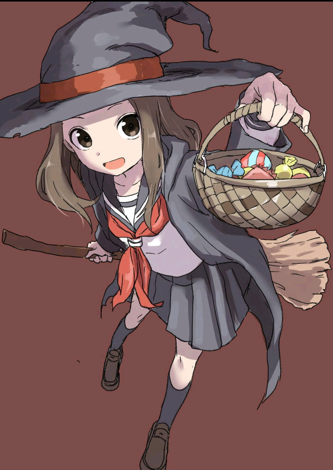 Takagi-san de Halloween face Trick or Treat Fundal