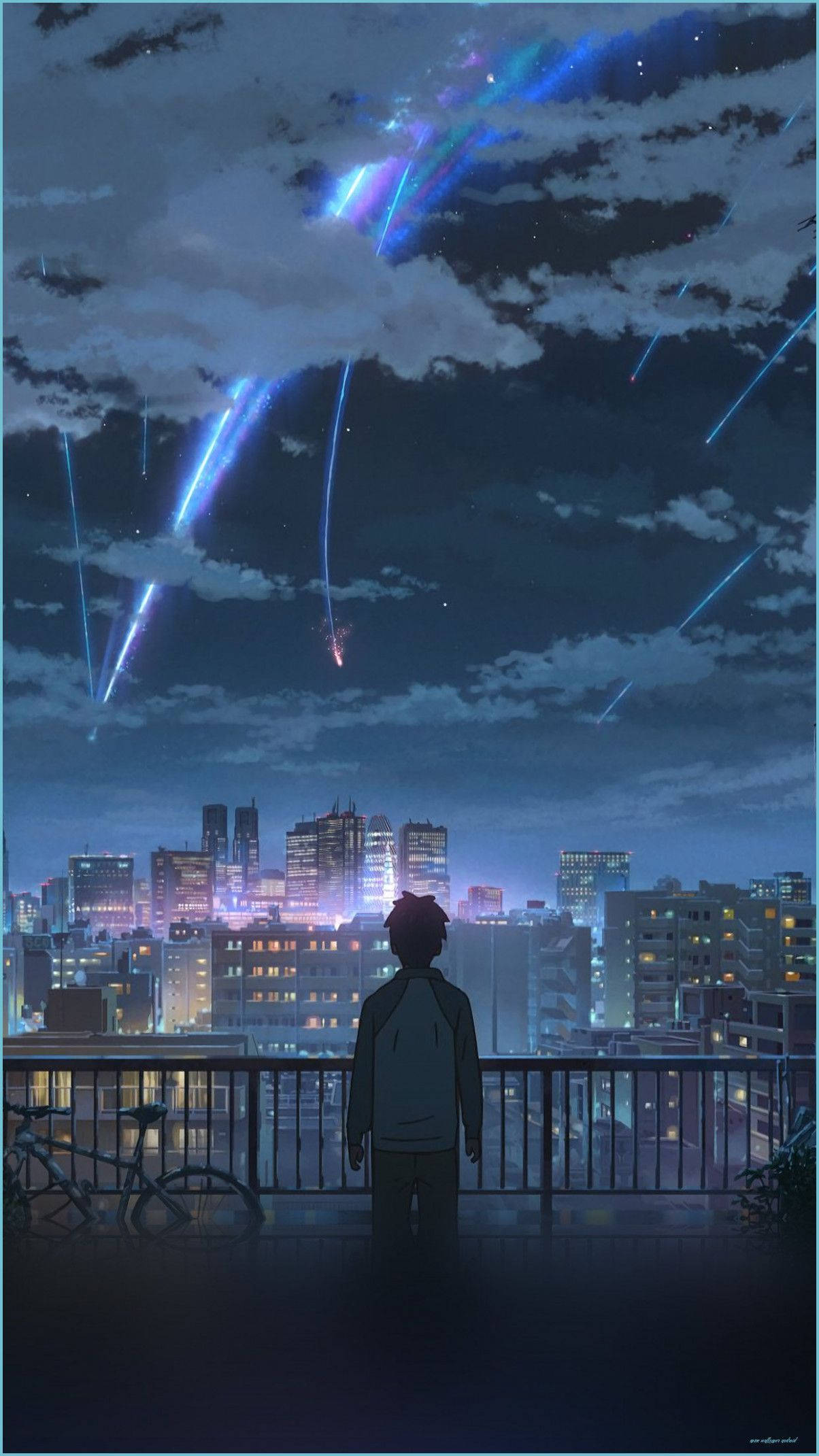 Taki Tachibana din Anime-ul Your Name Fundal