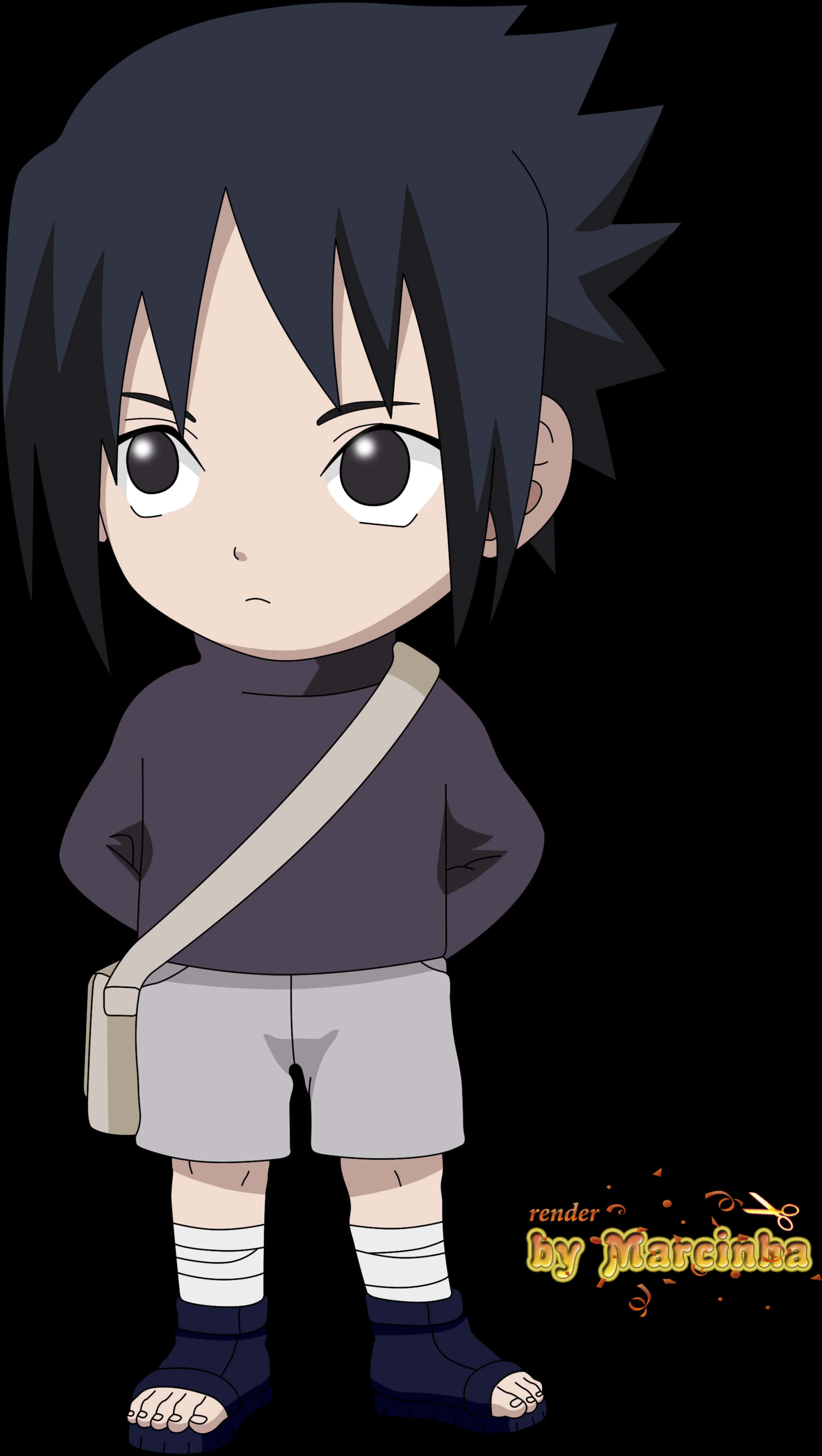 Tânărul Sasuke Uchiha - Personaj Anime Fundal