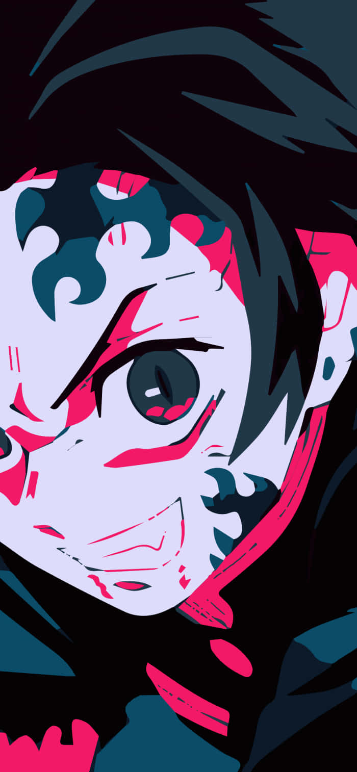 Tanjiro prim-plan Demon Slayer pentru iPad Fundal