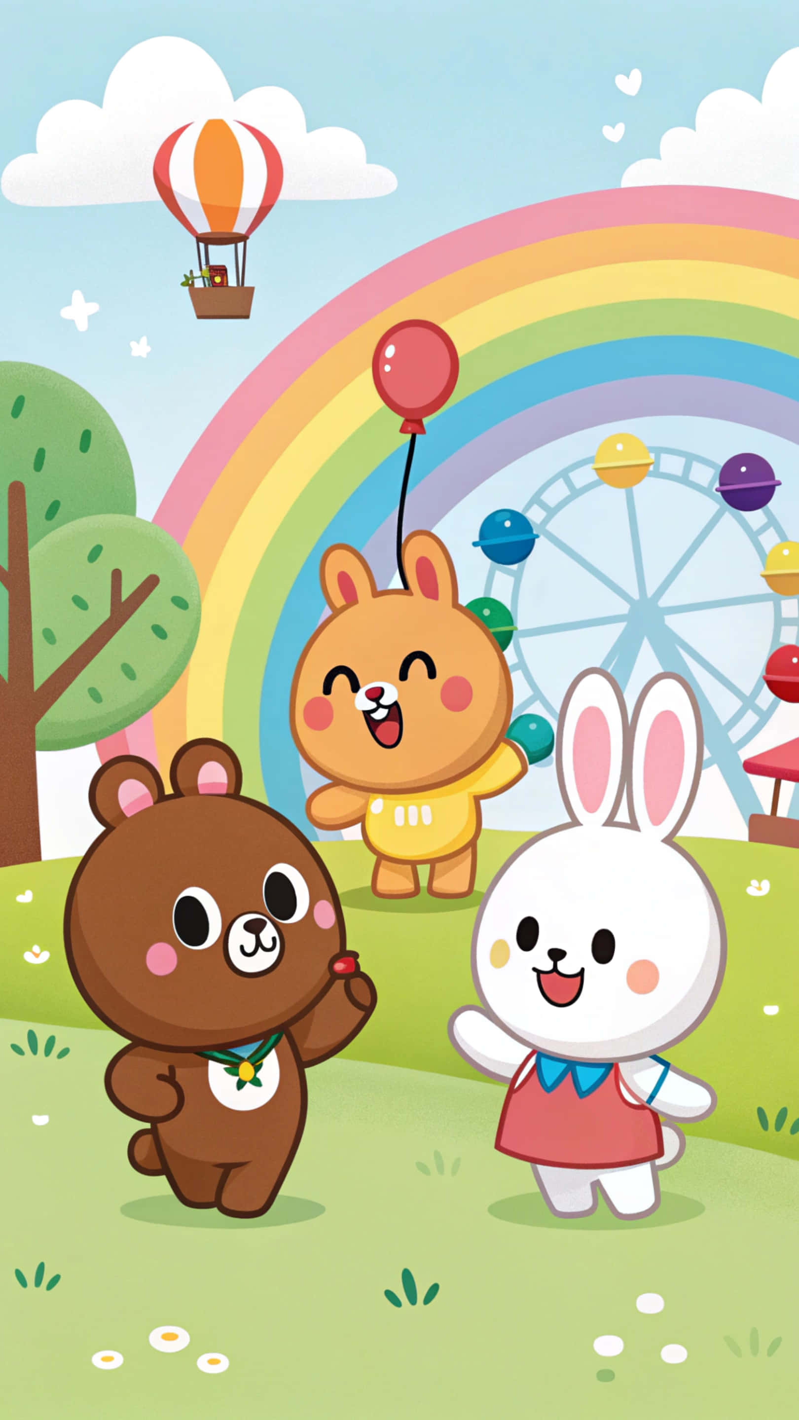 Tapet Line Friends Fundal
