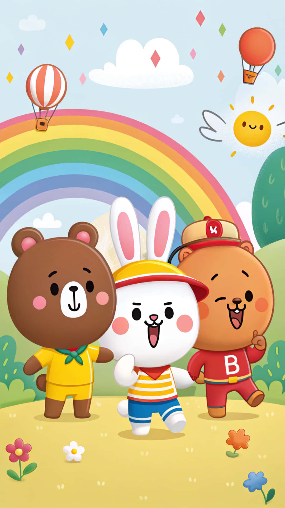 Tapet Line Friends Fundal