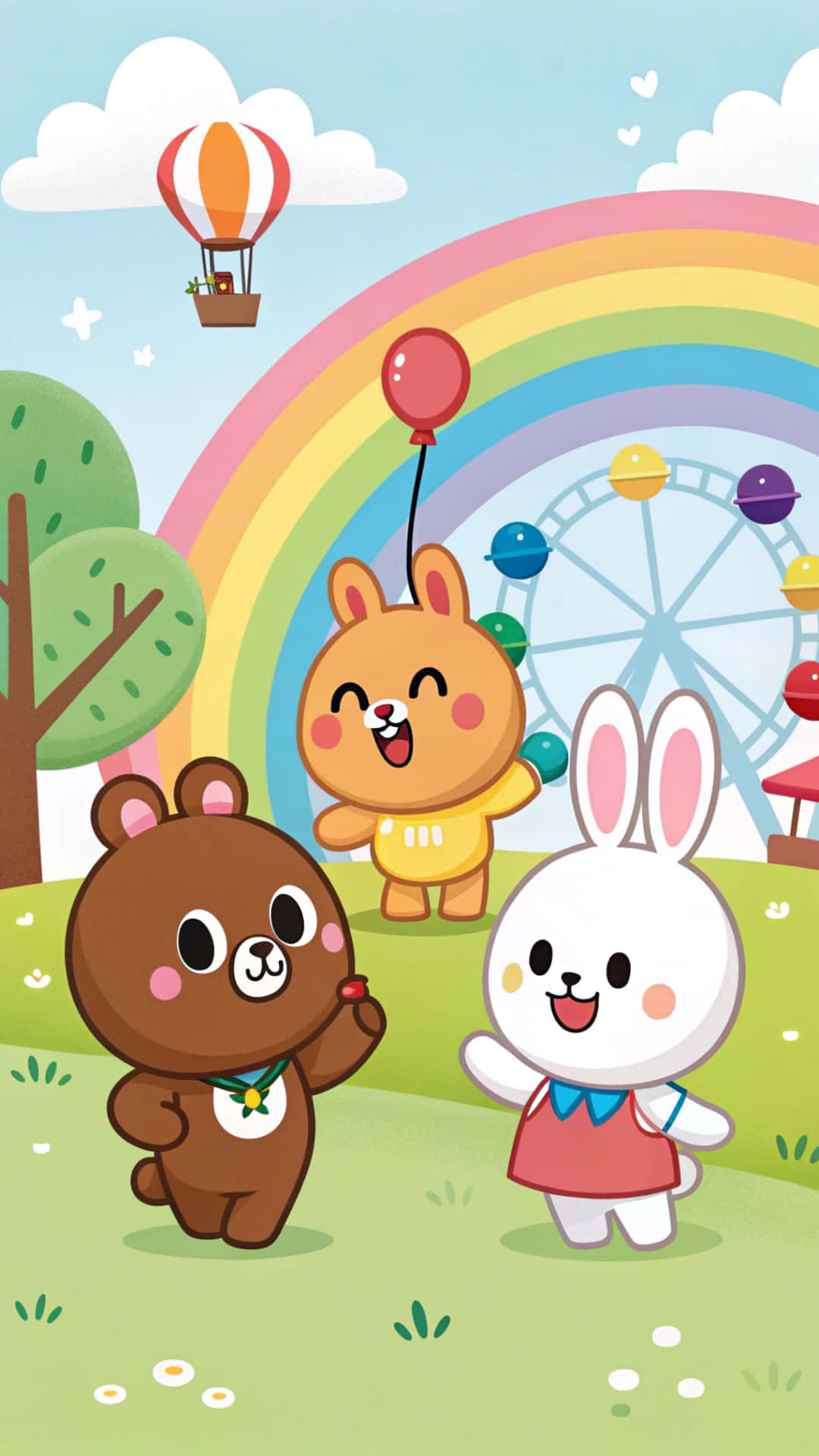 Tapet Line Friends Fundal