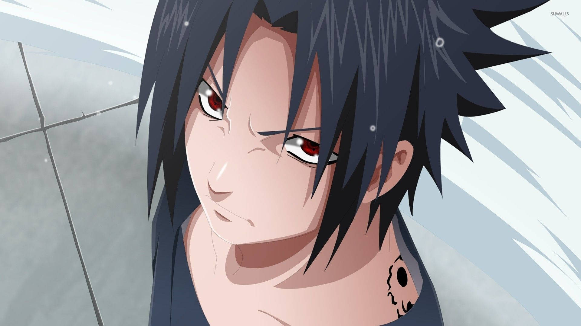 Fundal de ecran cu Sasuke Uchiha având tatuajul Sigiliului Blestemat al Cerului. — Sasuke Fundal